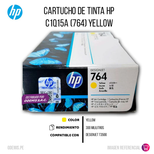 Tinta HP 764A Yellow C1Q15A 300ml T3500 Original