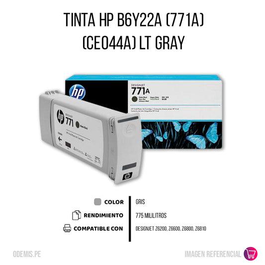Tinta HP 771A Gris B6Y22A 775ml Z6200 Original