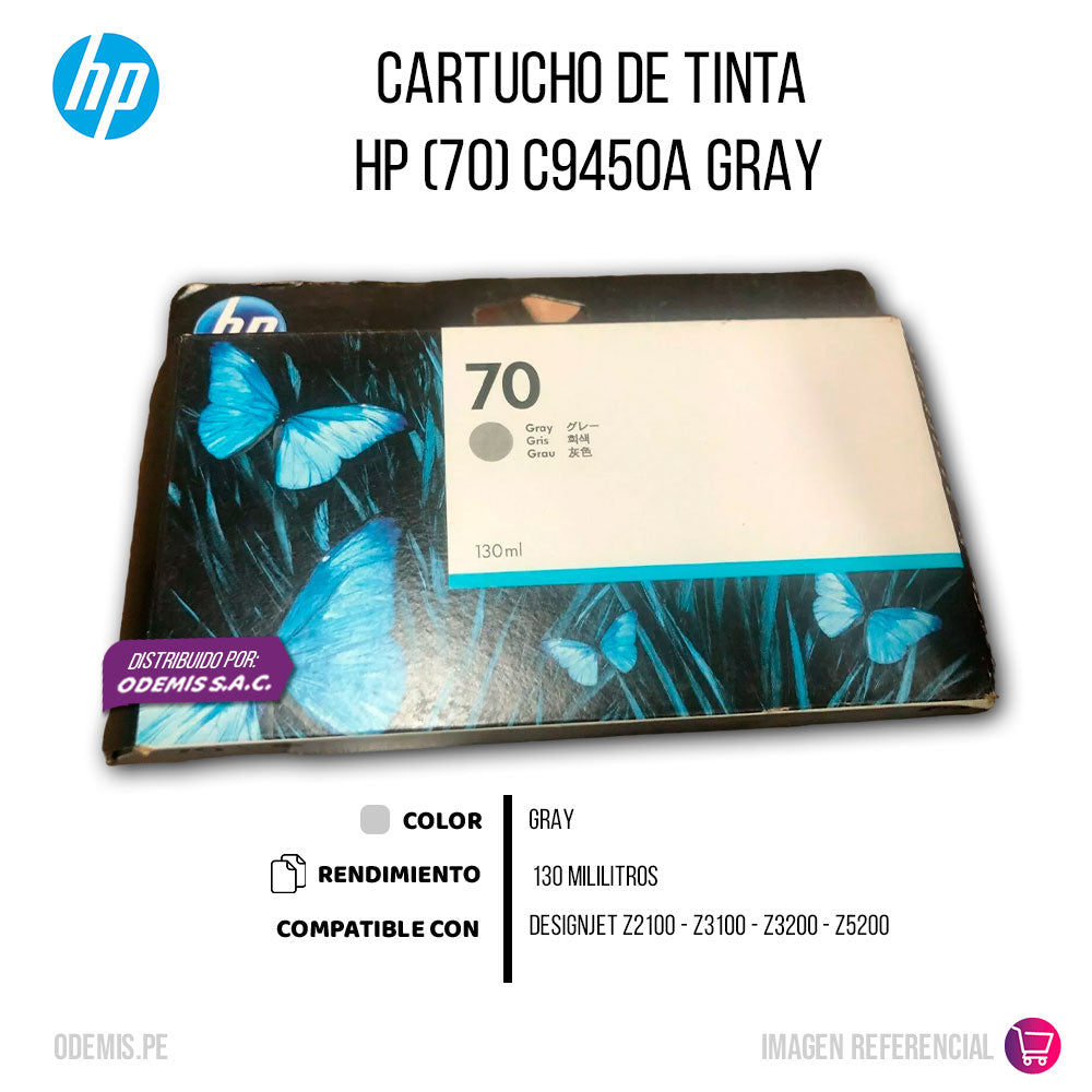 Tinta HP 70 Gris C9450A 130 ml Z2100, Z3100 Original