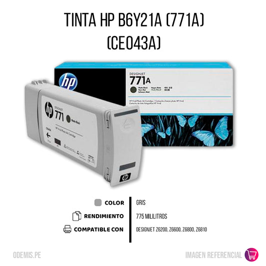 Tinta HP 771A Photo Black B6Y21A 775ml Z6600 Original
