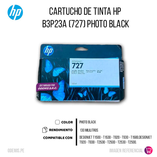 Tinta HP 727 Negro B3P23A 130ml T1500, T920 Original