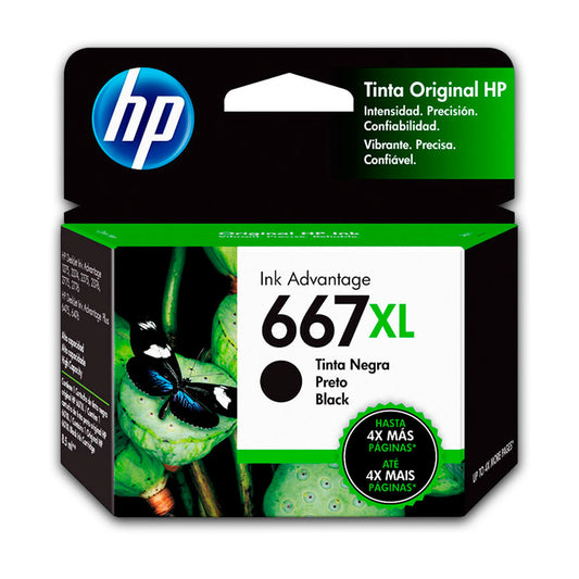 Tinta HP 667XL Negro 3YM81Al 480 Pág. DeskJet 6000 Original