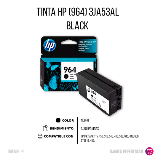 Tinta HP 964 Negro 3JA53Al 700 Pág. Pro 9010 Original