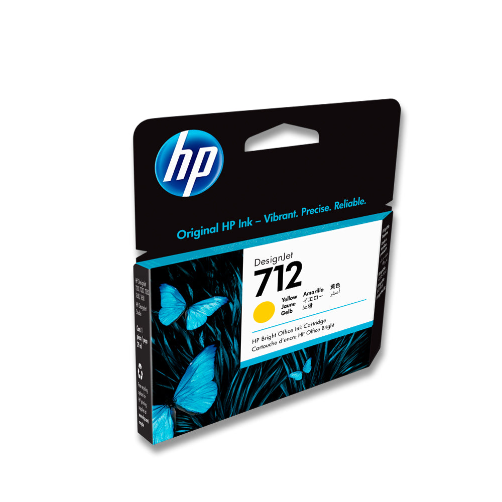 Tinta Hp 712A Yellow 3ED69A 29ml T650, T250 Original