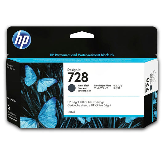 Tinta HP 728 Negro Mate 3WX25A 130ml T730 Original