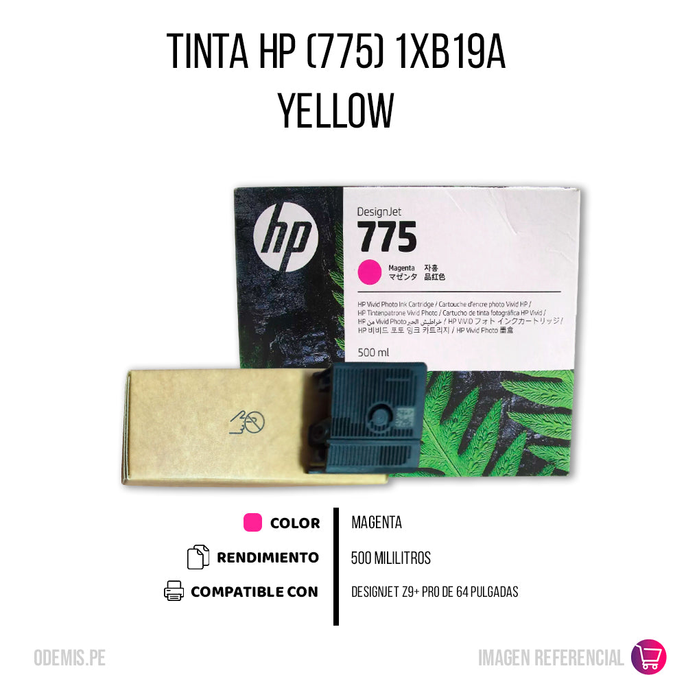 Tinta HP 775 Magenta 1XB18A 500ml Z9+ Pro Original