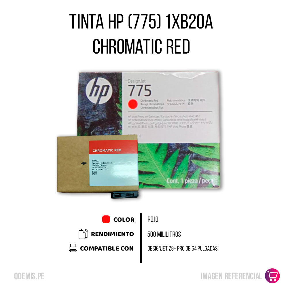 Tinta HP 775 Red 1XB20A 500ml Z9+ Pro Original