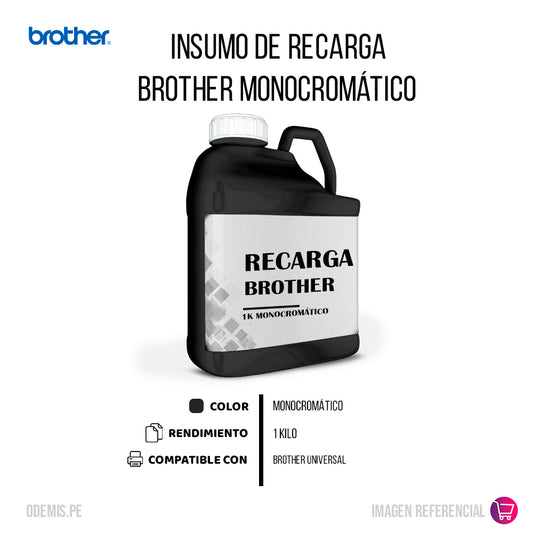 Recarga de Toner Brother Monocromo 1 Kilo Compatible