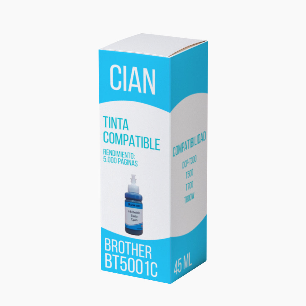 Tinta Brother BT 5001C Cian 5K Pág. DCP-T300 Compatible