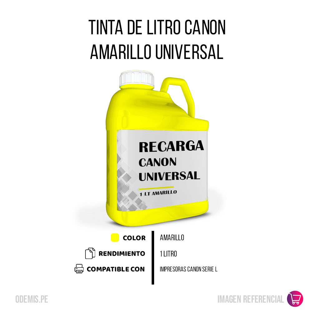 Tinta de Litro para Canon Yellow Compatible
