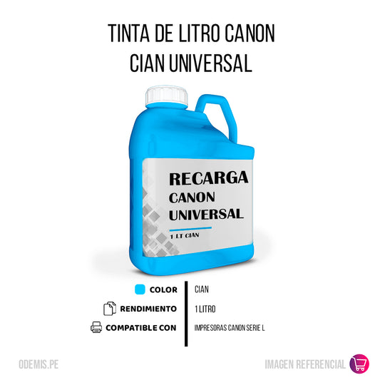 Tinta de Litro para Canon Cian Compatible