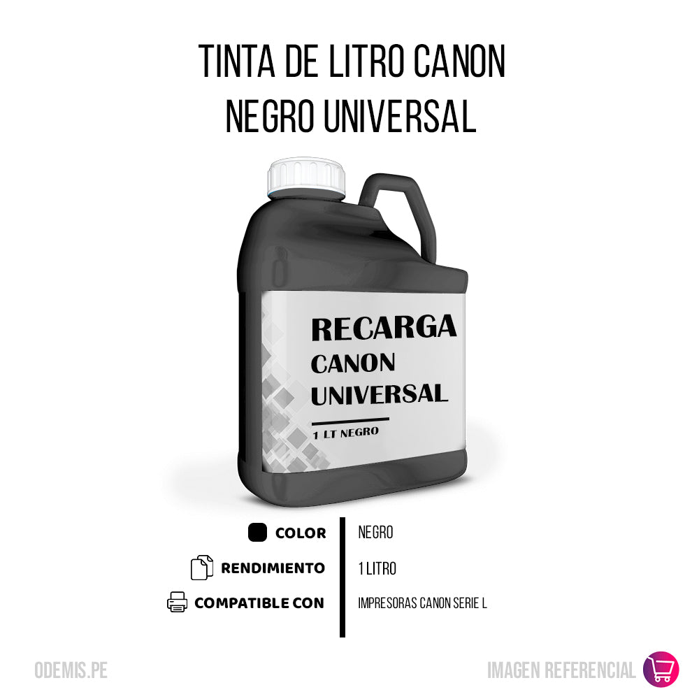 Tinta de Litro para Canon Negro Compatible