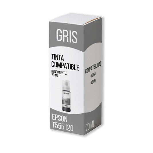 Tinta Epson T555520 Gris 70 ml L8160, L8180 Compatible