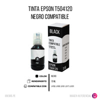Tinta Epson T504120 Negro 127ml L6270, L4160 Compatible