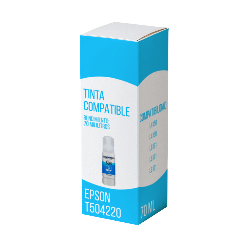 Tinta Epson T504220 Cian 70ml L4150, L4160 Compatible