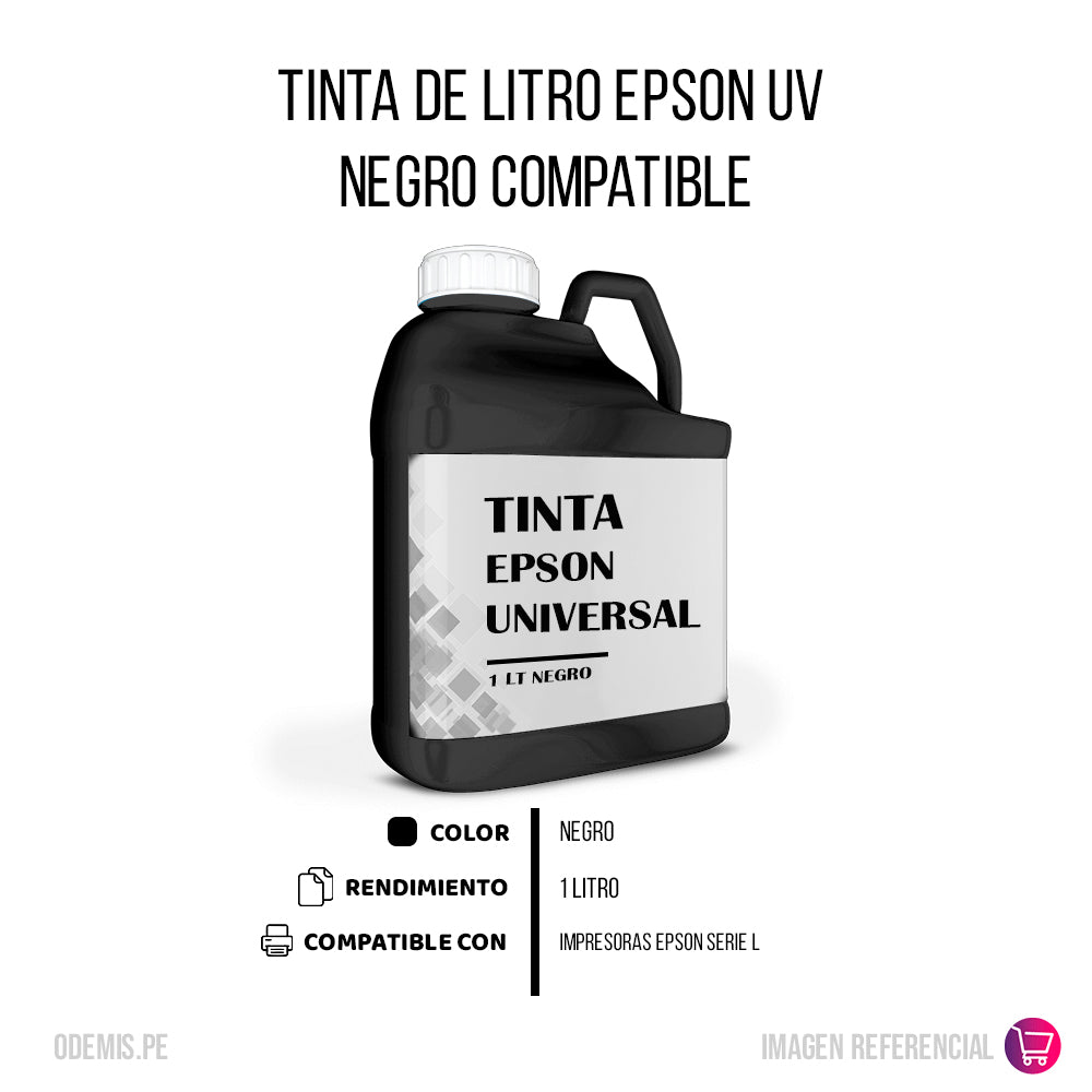 Tinta de Litro UV para Epson Negro Compatible