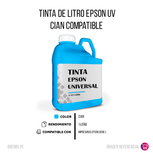Tinta de Litro UV para Epson Cian Compatible