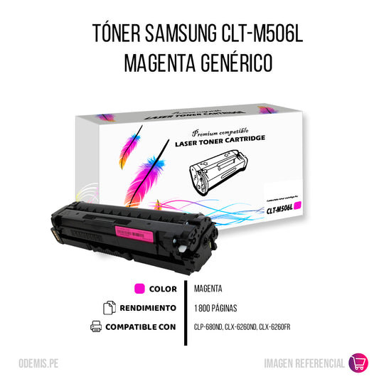 Toner Samsung CLT-M506L Magenta 3.5K Pág. LP-680ND Compatible