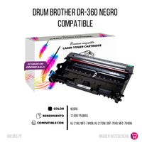 Drum Brother DR-360 Negro 12.000 Pág. HL2140 Compatible