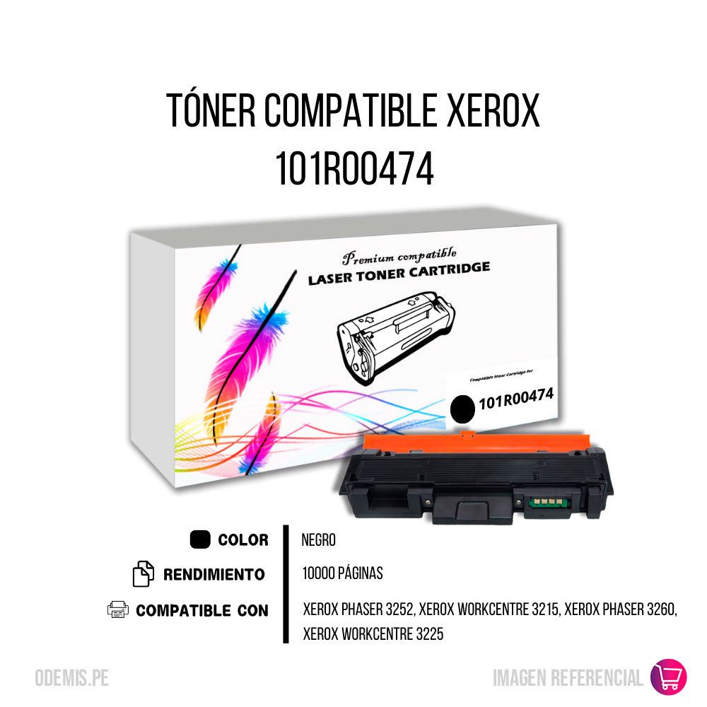 Toner Xerox 101R00474 Negro 10.000 Pág. 3225 Compatible
