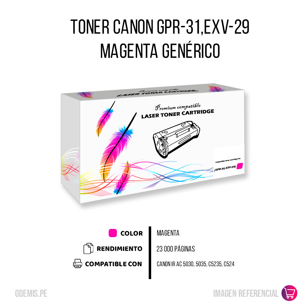 Toner Canon GPR-31, EXV-29 Magenta 27K Pág. C5030 Compatible