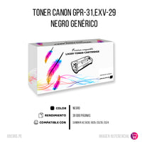 Toner Canon GPR-31, EXV-29 Negro 36K Pág. 5030 Compatible