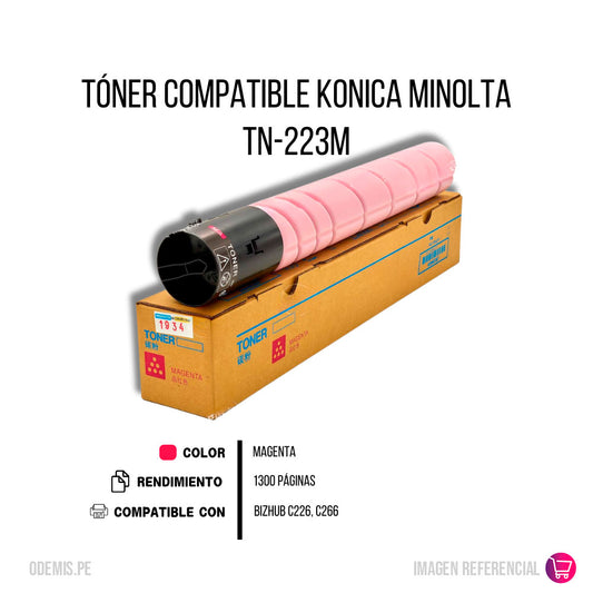 Toner Konica Minolta TN-223M Magenta 1.3K Pág. C226 Compatible