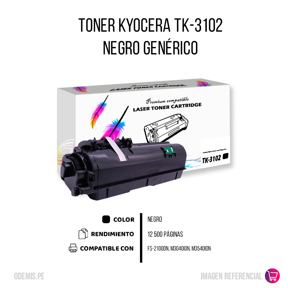 Toner Kyocera TK-3102 Negro 12.5K Pág. FS-2100dn Compatible