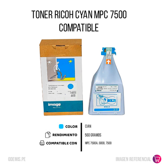 Toner Ricoh 841289 Cian 21.6K Pág. C6000, C7500 Compatible