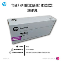 Tinta HP 992XC M0K30XC Negro P77740Dw, 77750Z 20,000 pag