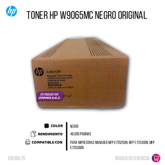 Toner HP W9065MC Negro E73130dn, E73140dn 48,000 pag, Original