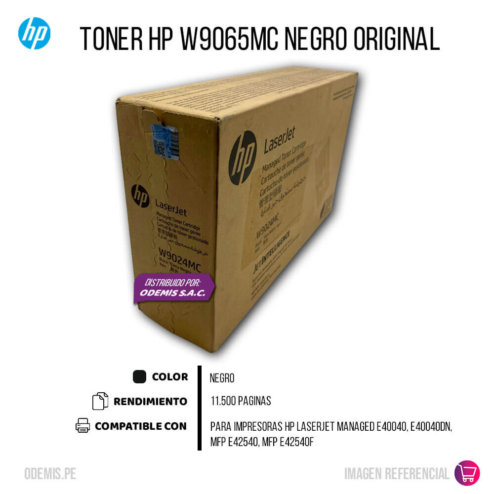 Toner HP W9024MC Negro E40040, Mfp E42540 11,500 pag, Original