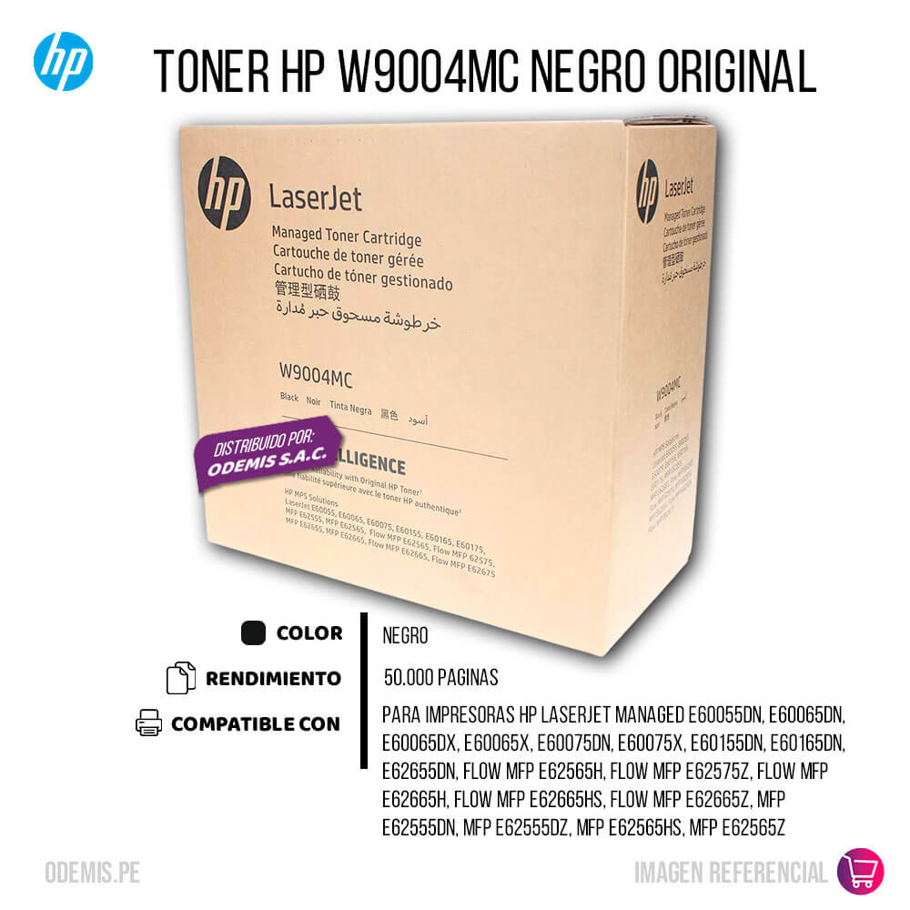 Toner Hp W9004MC Negro E62575Z, E60055Dn, E62565 50,000 pag