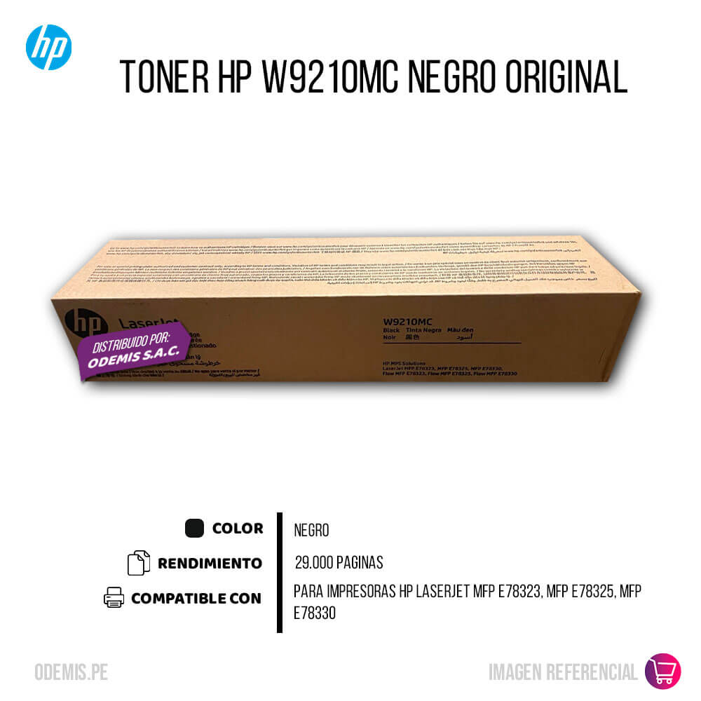 Toner Hp W9210MC Negro E78323, E78325, E78330 29,000 pag