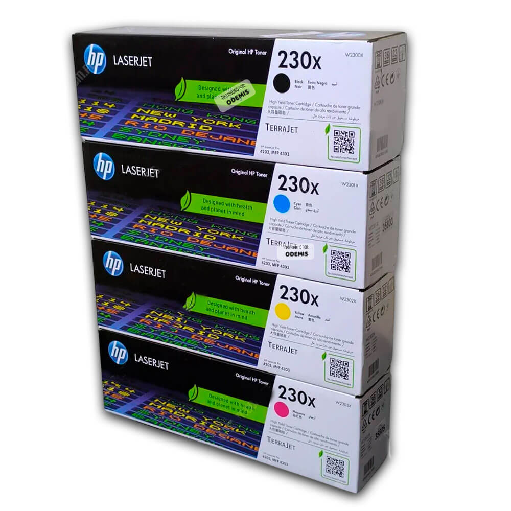 Toner Hp 230X (W2300X, W2301X, W2302X, W2303X) Pack Completo