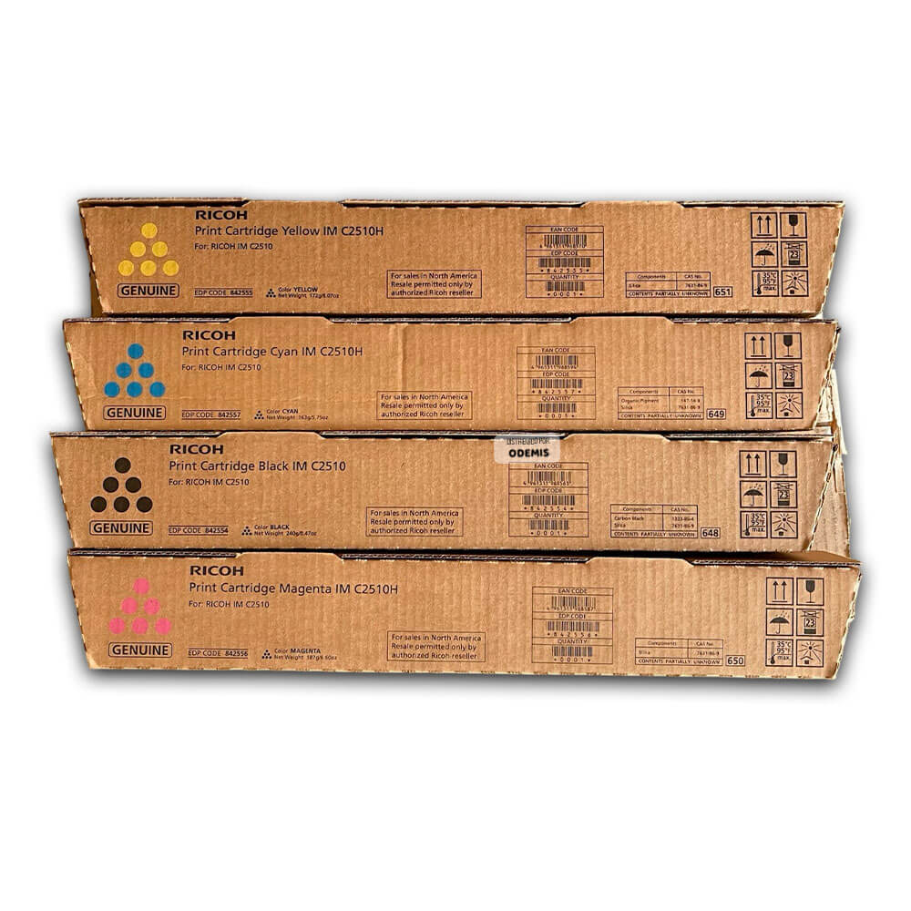 Toner Ricoh IM C2010, IM C2510 Negro y Colores Pack Completo