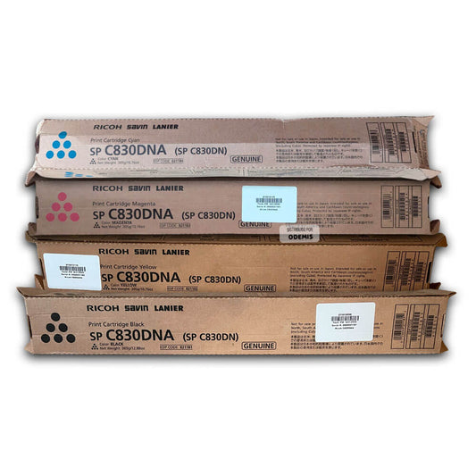 Toner Ricoh SP C830DNA , SP C831DN Pack Completo Original