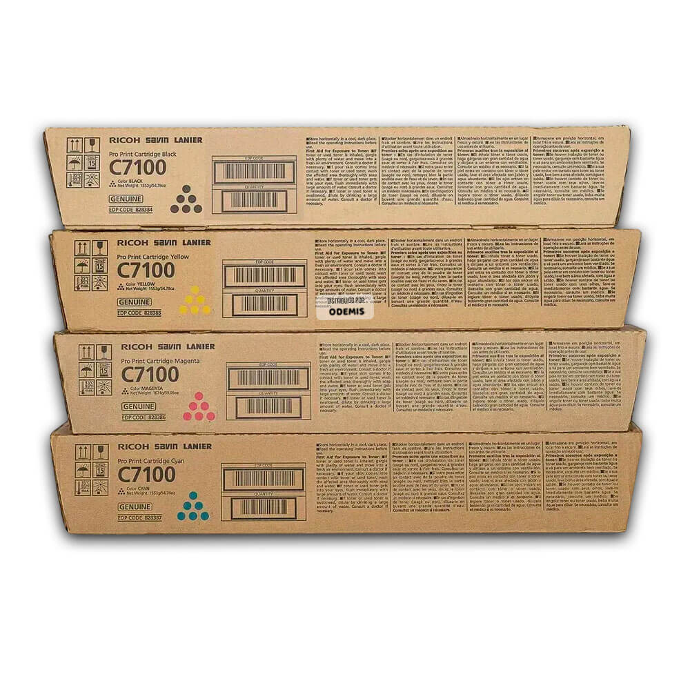 Toner Ricoh C7100 Negro y Colores Pack Completo Original