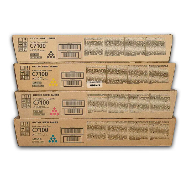 Toner Ricoh C7100 Negro y Colores Pack Completo Original