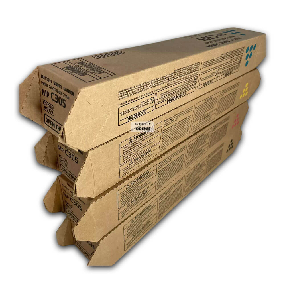 Toner Ricoh MP 305SP, MP C305SPF CYMK Original Pack Completo