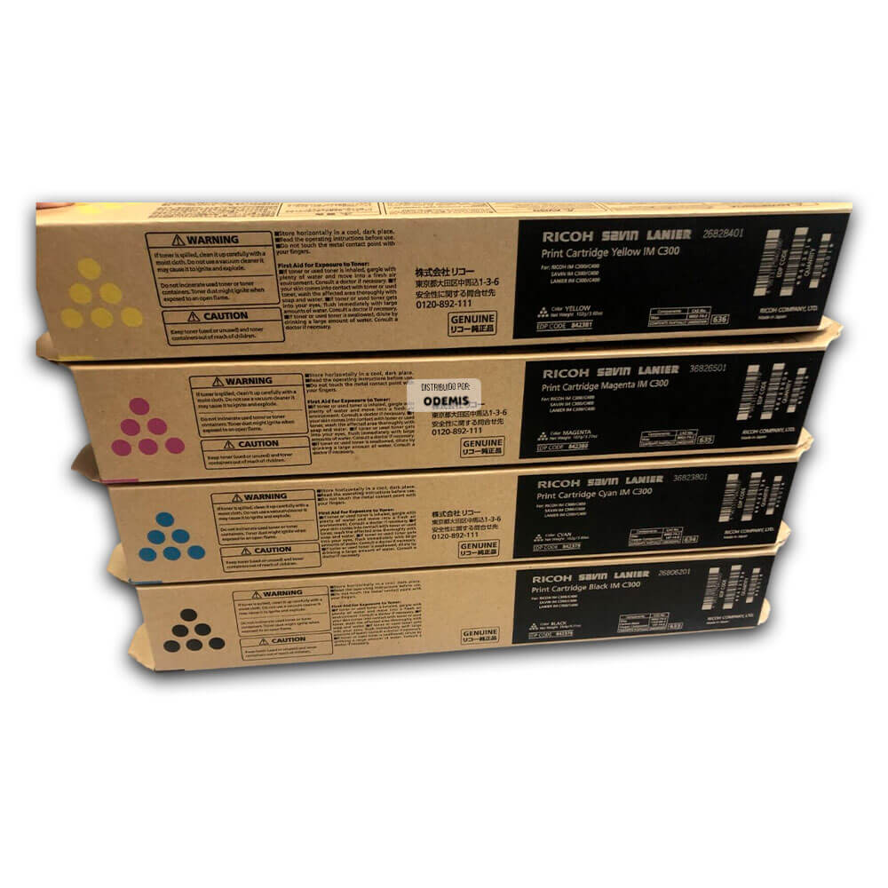 Toner Ricoh IM C300F, IM C400F Negro y Colores Pack Completo