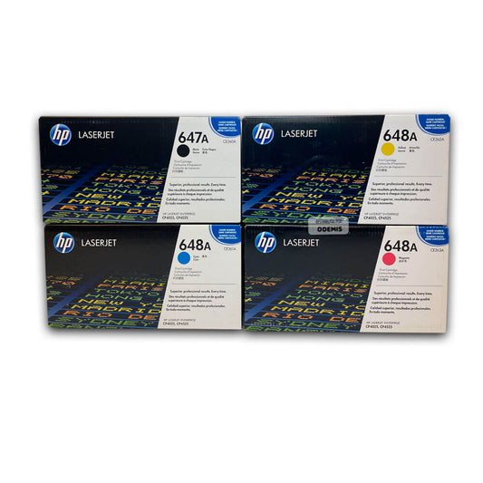 Toner Hp 647A, 648A CYMK CP4025, CP4520, CP4525 Pack Completo