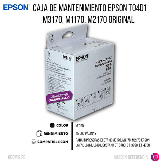 Caja de Mantenimiento Epson T04D1 M3170, M1170, M2170 Original