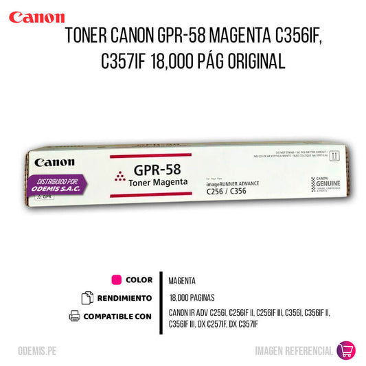 Toner Canon GPR-58 Magenta C356iF, C357iF 18,000 pág Original