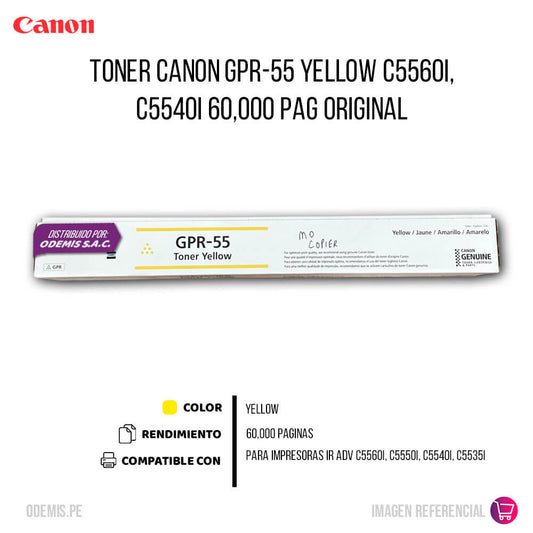 Toner Canon GPR-55 Yellow C5560i, C5540i 60,000 Pag Original