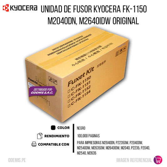 Unidad De Fusor Kyocera FK-1150 M2040dn, M2640idw Original