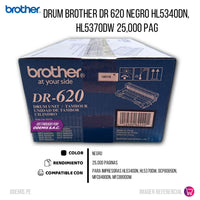 Drum Brother DR 620 Negro HL5340DN, HL5370DW 25,000 pag