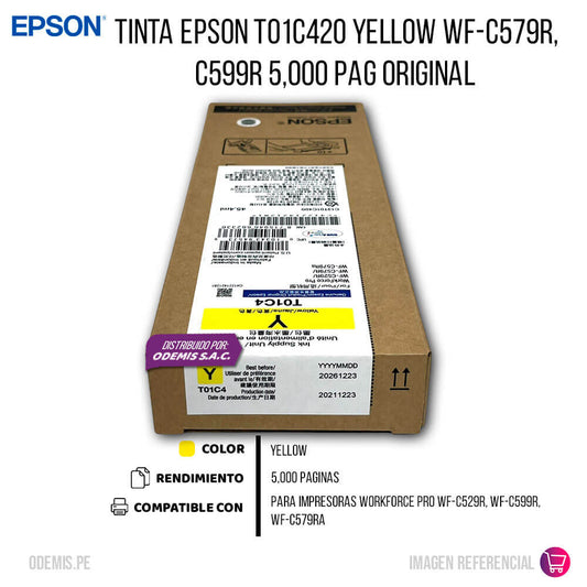 Tinta Epson T01C420 Yellow WF-C579R, C599R 5,000 Pag Original