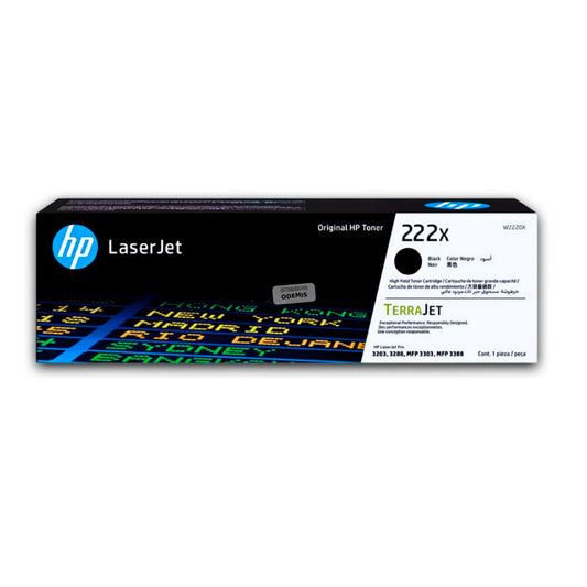 Toner Hp 222X W2220X Negro 3201, 3303, 3388 3,200 pag Original