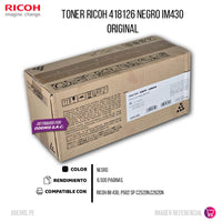 Toner Ricoh 418126 Negro IM430, P502 6,500 pag Original